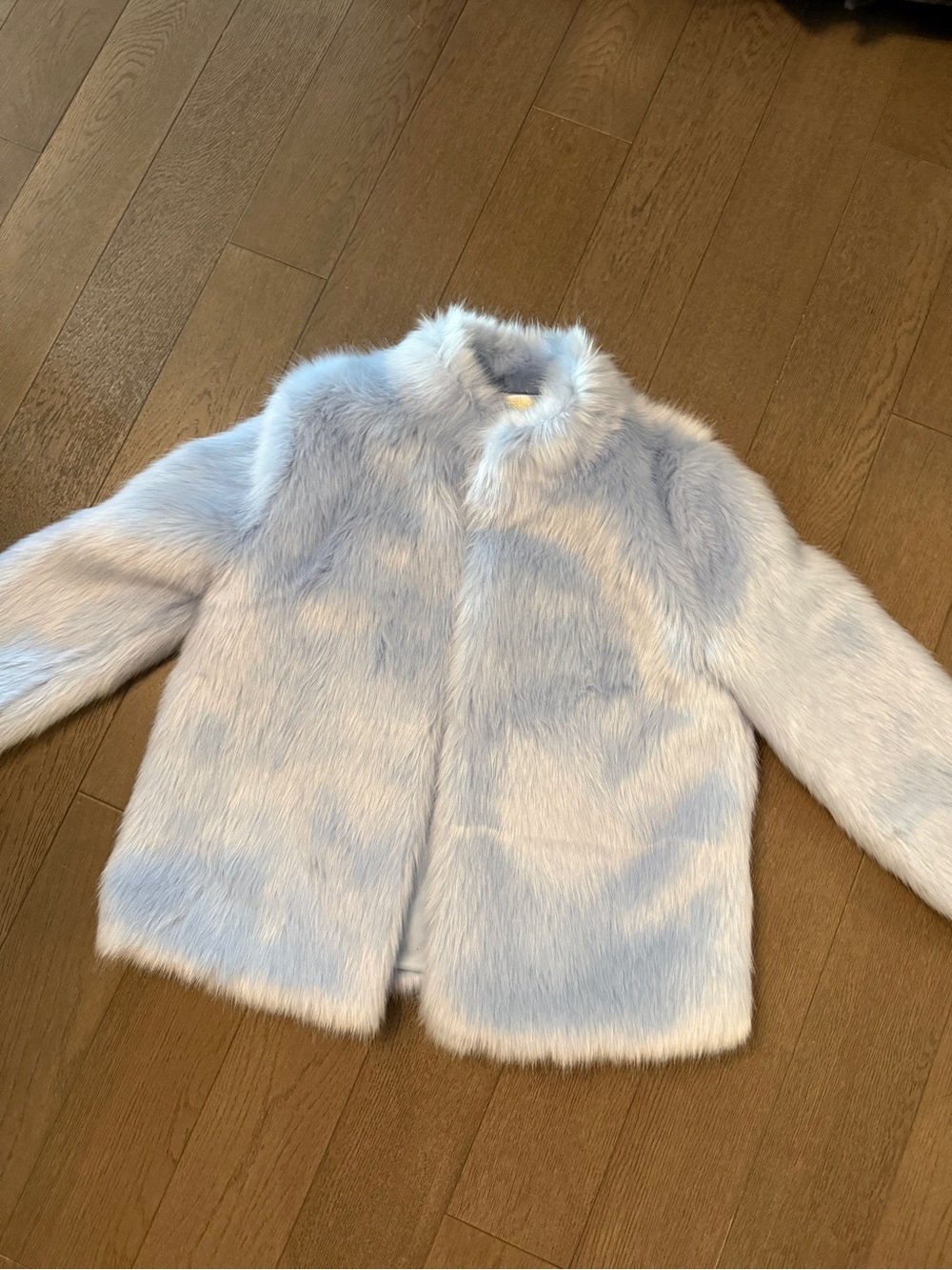 Light Blue Faux Fur Jacket